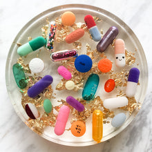 Load image into Gallery viewer, Gold Leaf Resin Pill Coasters - Set of TWO - AlchemyArtCo