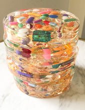 Load image into Gallery viewer, Gold Leaf Resin Pill Coasters - Set of TWO - AlchemyArtCo