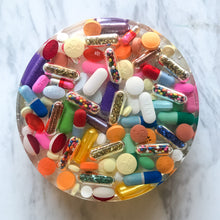Load image into Gallery viewer, Overdose Resin Pill Coasters - Set of TWO - AlchemyArtCo