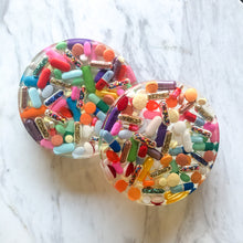 Load image into Gallery viewer, Overdose Resin Pill Coasters - Set of TWO - AlchemyArtCo
